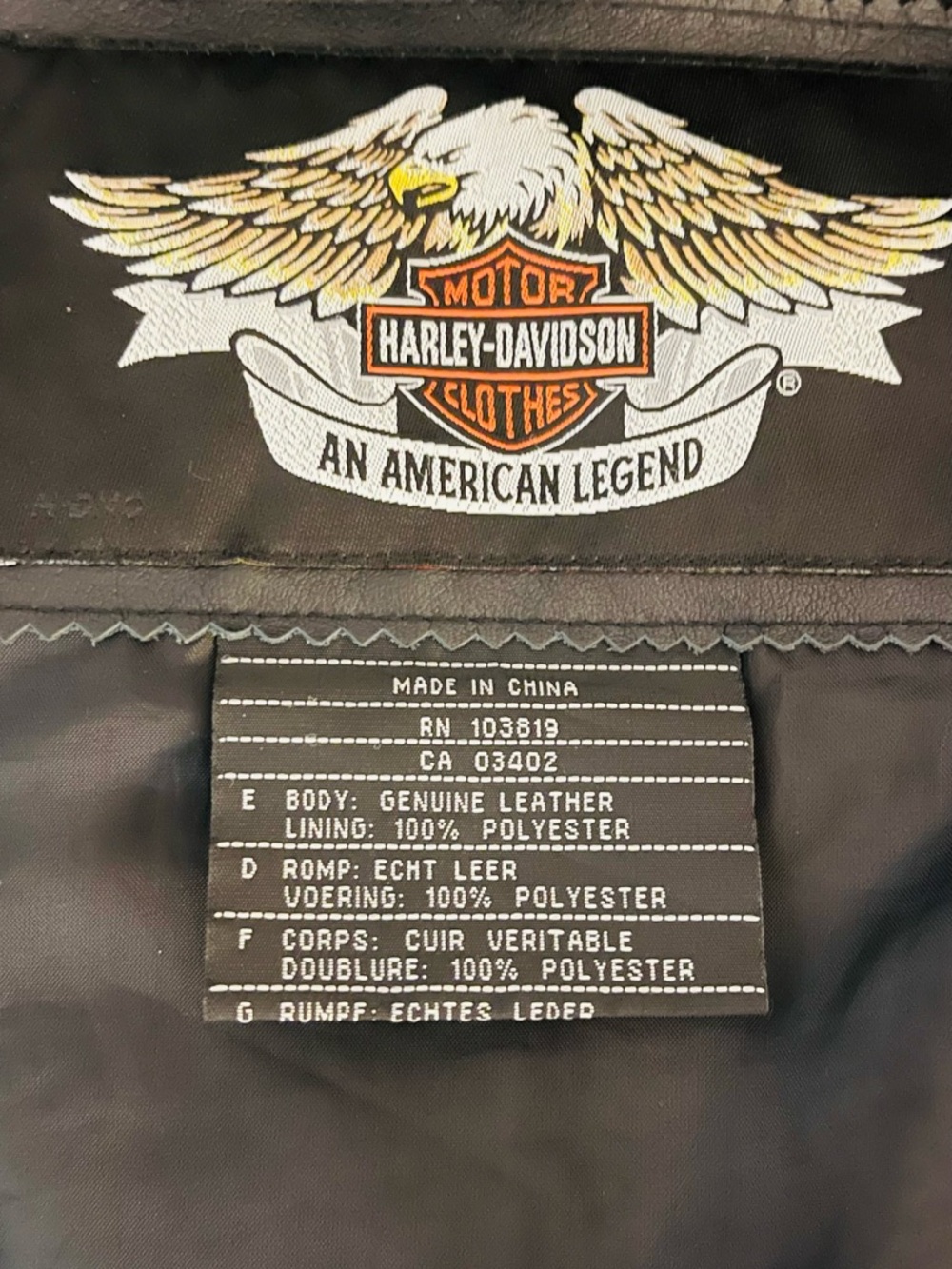 HARLEY DAVIDSON 100 % Leather Button-down Front shacket - Picture 3 of 8